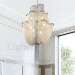 Tassels Chandelier Designer Pendant Light Silver Gold Colour