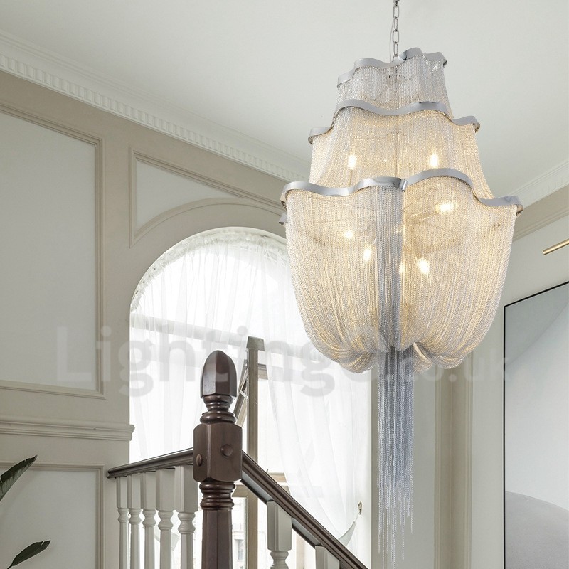 Tassels Chandelier Designer Pendant Light Silver Gold Colour