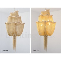 Tassels Chandelier Designer Pendant Light Silver Gold Colour