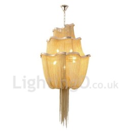 Tassels Chandelier Designer Pendant Light Silver Gold Colour