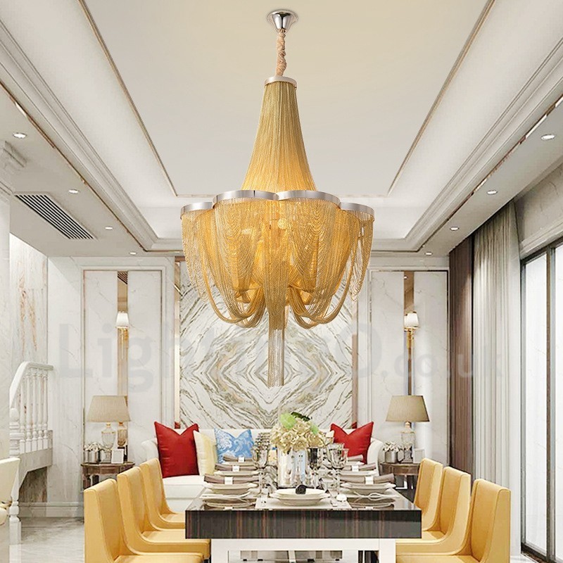 Tassels Chandelier Designer Pendant Light Silver Gold Colour