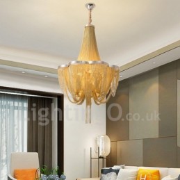 Tassels Chandelier Designer Pendant Light Silver Gold Colour