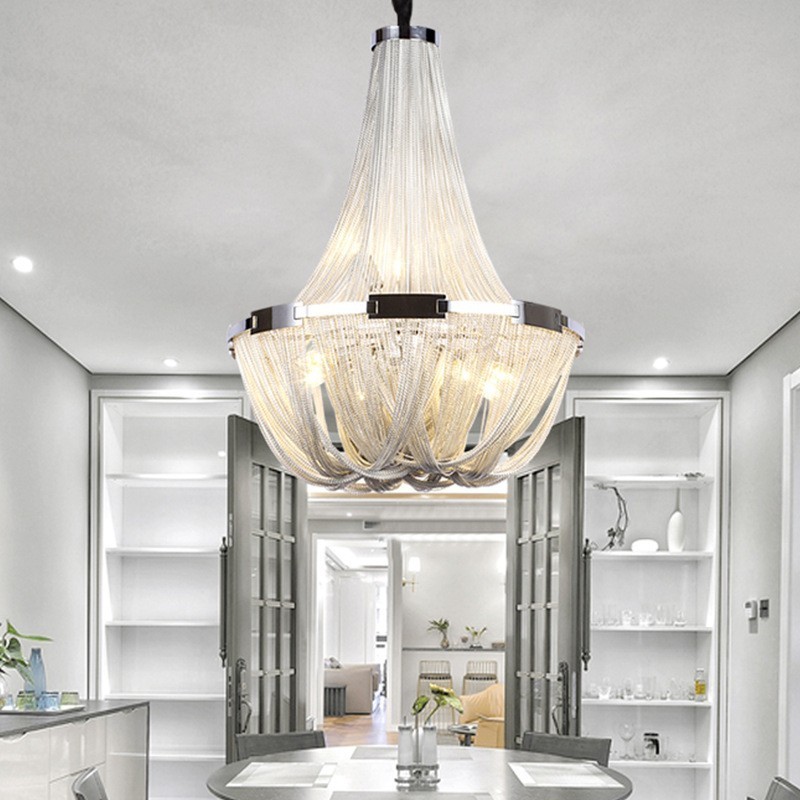 Tassels Chandelier Designer Pendant Light Silver Gold Colour