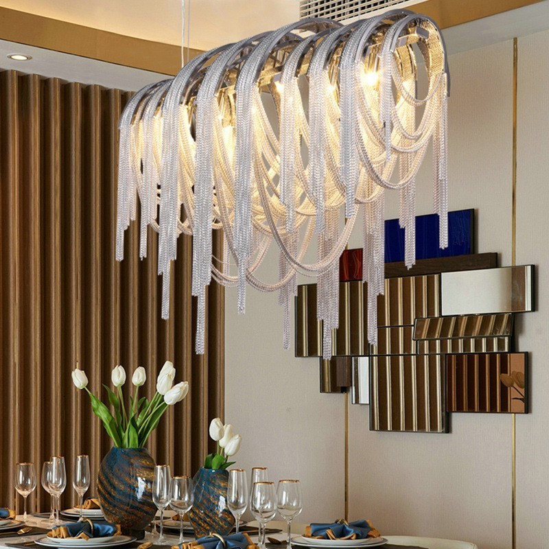 Tassels Chandelier Designer Pendant Light Silver Gold Colour