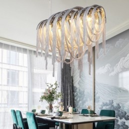 Tassels Chandelier Designer Pendant Light Silver Gold Colour