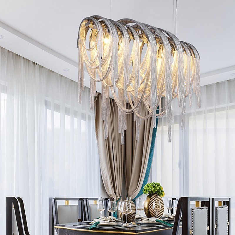 Tassels Chandelier Designer Pendant Light Silver Gold Colour