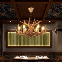 6 Light Rustic Artistic Retro Antler Antique Chandelier