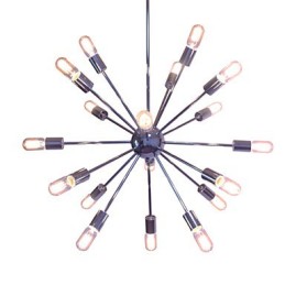 Chandelier Modern Globe Living Pendant Dining Shopping Store Night Metal Chrome