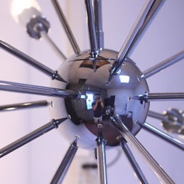 Chandelier Modern Globe Living Pendant Dining Shopping Store Night Metal Chrome