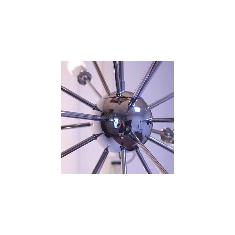 Chandelier Modern Globe Living Pendant Dining Shopping Store Night Metal Chrome