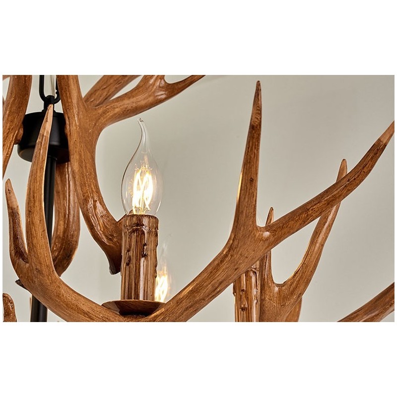 6 Light Rustic Artistic Retro Antler Antique Chandelier