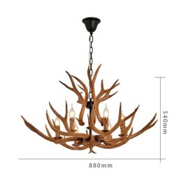 6 Light Rustic Artistic Retro Antler Antique Chandelier