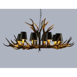Retro Antler Antique Chandelier with Shades