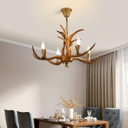 4 Light Rustic Artistic Retro Antler Antique Chandelier