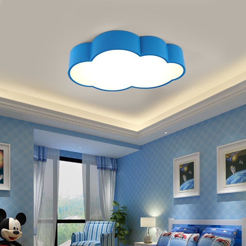 Macaron Multi color Cloud Modern Nordic Style Flush Mount Ceiling Lights with Acrylic Shade