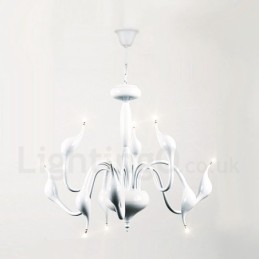 9 Light Modern Contemporary Electroplated Metal Chandelier