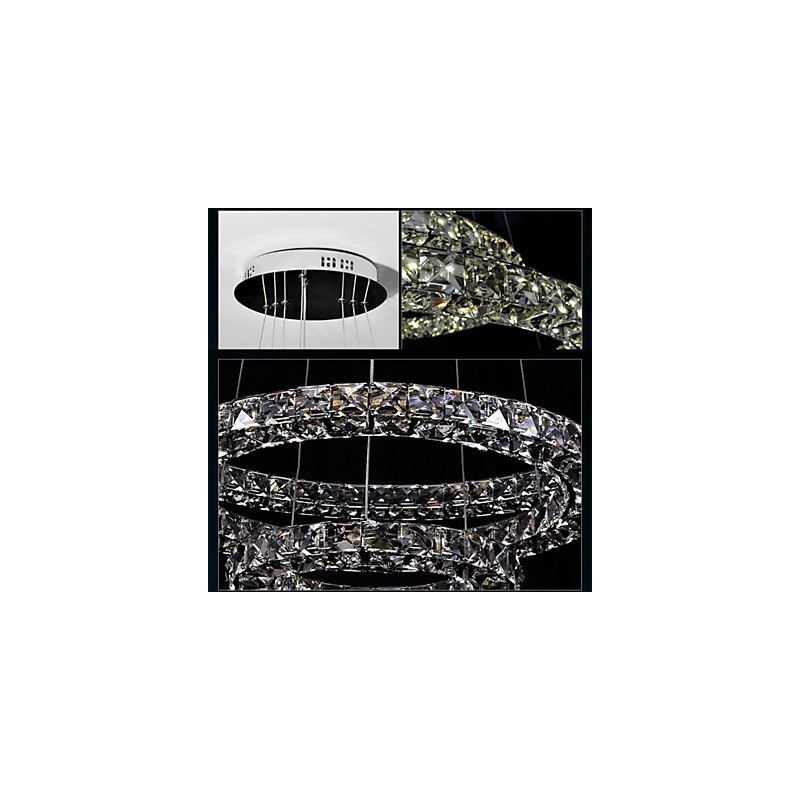 Crystal Pendant Lighting Modern Single D40CM Three Sides K9 Crystal Indoor Ceiling Lights Lamp Fixtures