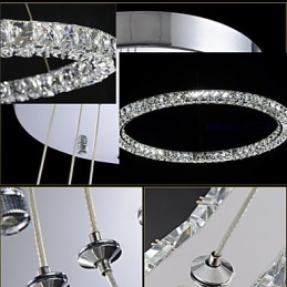 Crystal Pendant Lighting Modern Single D40CM Three Sides K9 Crystal Indoor Ceiling Lights Lamp Fixtures