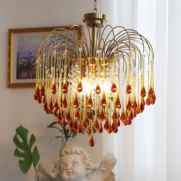 Water Drop Glass Chandelier luminaire