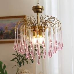 Water Drop Glass Chandelier luminaire