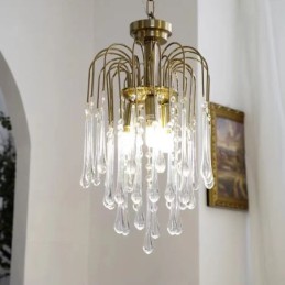 Water Drop Glass Chandelier luminaire