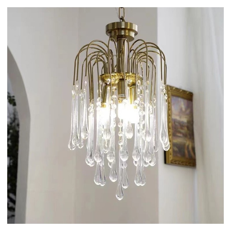 Water Drop Glass Chandelier luminaire