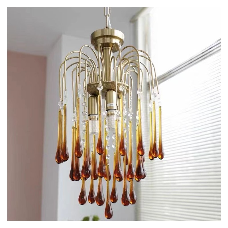 Water Drop Glass Chandelier luminaire