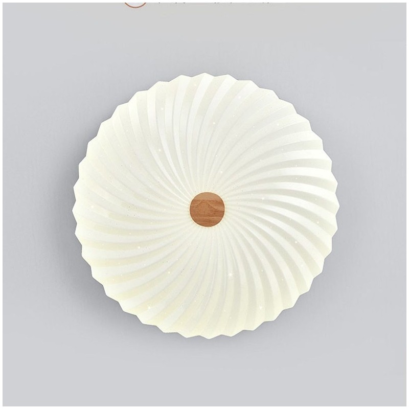 Nordic Round Simple Modern Solid Wood Flush Mounted Ceiling Light