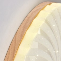 Nordic Round Simple Modern Solid Wood Flush Mounted Ceiling Light