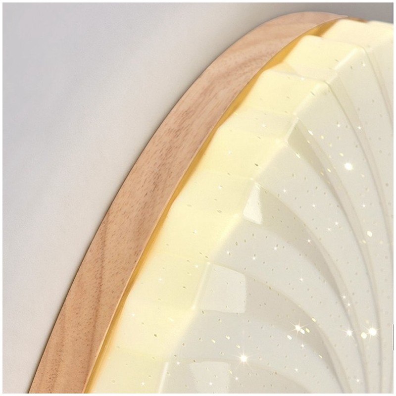 Nordic Round Simple Modern Solid Wood Flush Mounted Ceiling Light