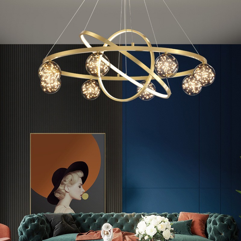 Nordic Modern Gold Circle Pendant Light