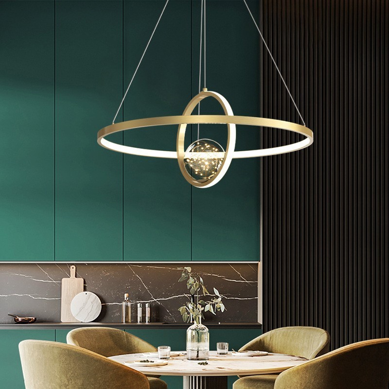 Nordic Modern Gold Circle Pendant Light