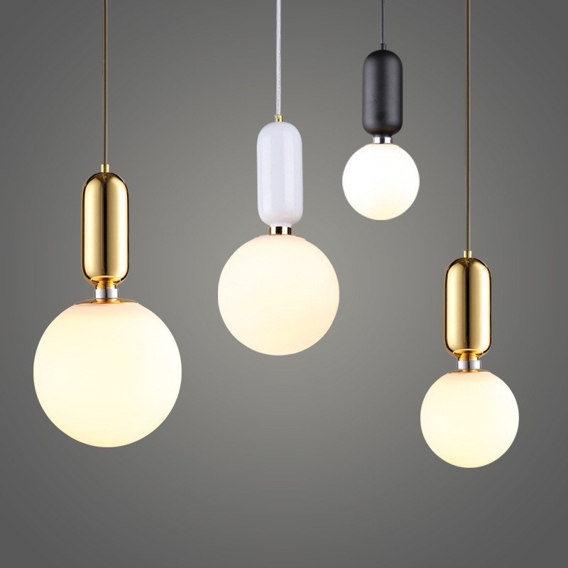 Modern Contemporary Pendant Light with Glass Shade