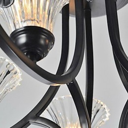 European Style Vintage 5 Light Chandelier With Horned Arm