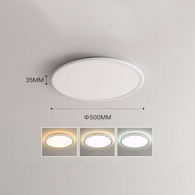 Nordic 3.5cm Thickness Round Full Spectrum Eye Protection Indoor Dimmable Ceiling Light