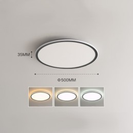 Nordic 3.5cm Thickness Round Full Spectrum Eye Protection Indoor Dimmable Ceiling Light
