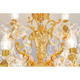 6 Light 8 Light Luxury Gold Colour Crystal Candle Chandelier