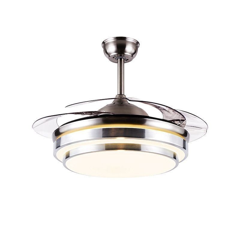 Modern Ceiling Fan Lamp ABS Fan Blade Acrylic Lighting