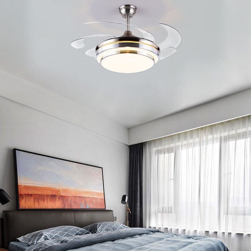 Modern Ceiling Fan Lamp ABS Fan Blade Acrylic Lighting