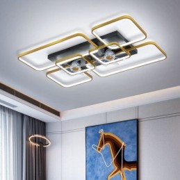 Ceiling Fan with Lights Decor Ventilator Acrylic Lamp