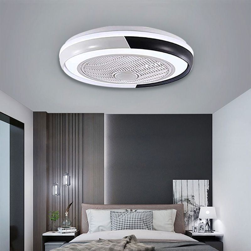 Modern Ceiling Fan Lights Acrylic Round Ceiling Lamp With Remote Control