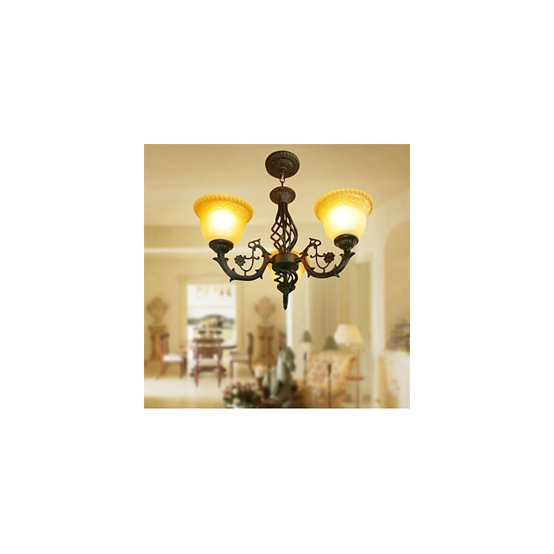 Vintage Wrought Iron Chandelier