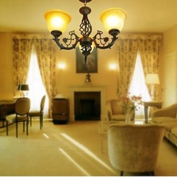 Vintage Wrought Iron Chandelier