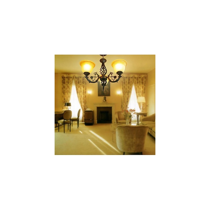 Vintage Wrought Iron Chandelier