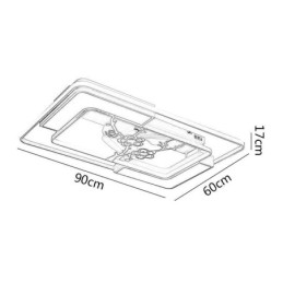 Modern Rectangular Ceiling Fan Light Fixtures