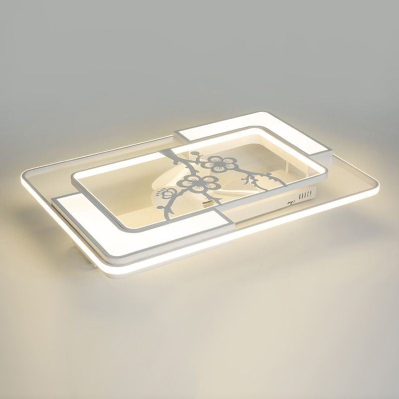 Modern Rectangular Ceiling Fan Light Fixtures