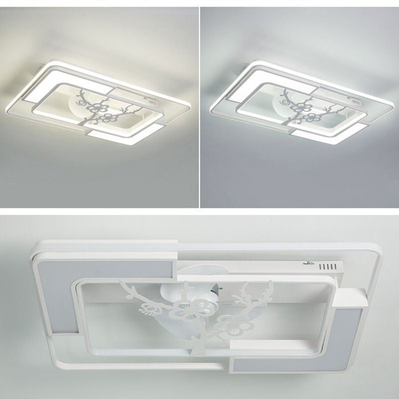 Modern Rectangular Ceiling Fan Light Fixtures