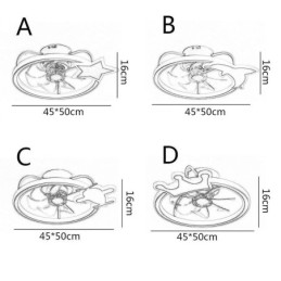 Cartoon Ceiling Fan Light Creative Ceiling Lamp Kid's