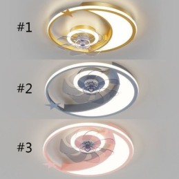 Moon Ceiling Fan Light Creativity Ceiling Lamp