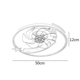 Moon Ceiling Fan Light Creativity Ceiling Lamp